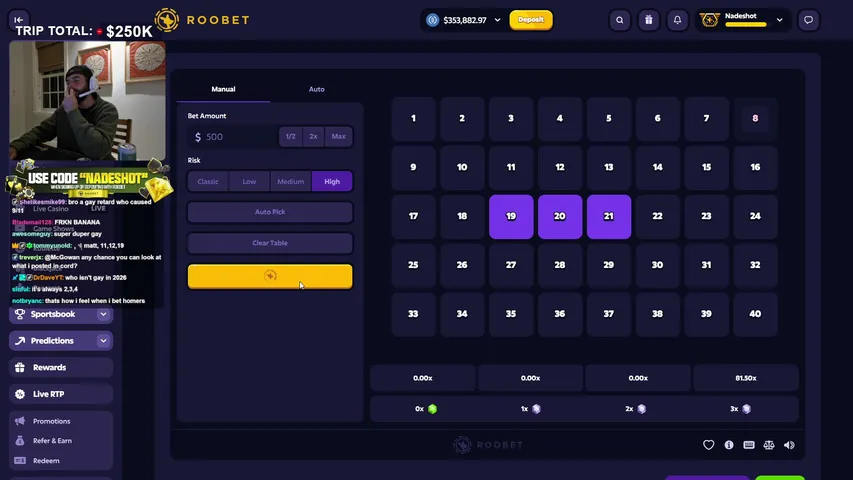 Nadeshot playing Slots & Casino - Live Casino Stream