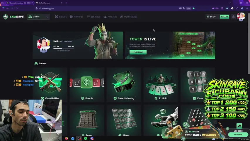 eicubano playing Slots & Casino - Live Casino Stream