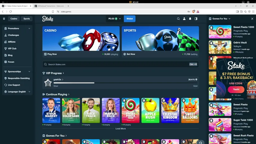 yashixclue playing Slots & Casino - Live Casino Stream