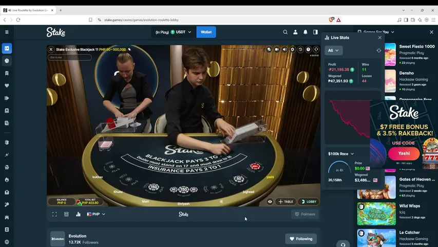 yashixclue playing Slots & Casino - Live Casino Stream