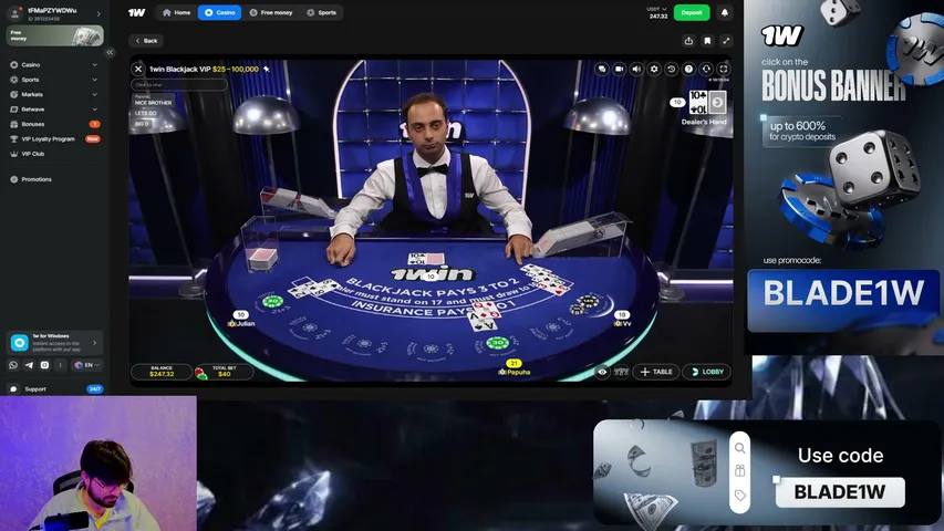 blade_tissho playing Slots & Casino - Live Casino Stream