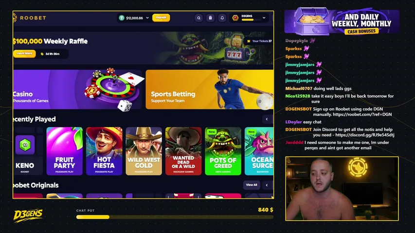 wuskin playing Slots & Casino - Live Casino Stream