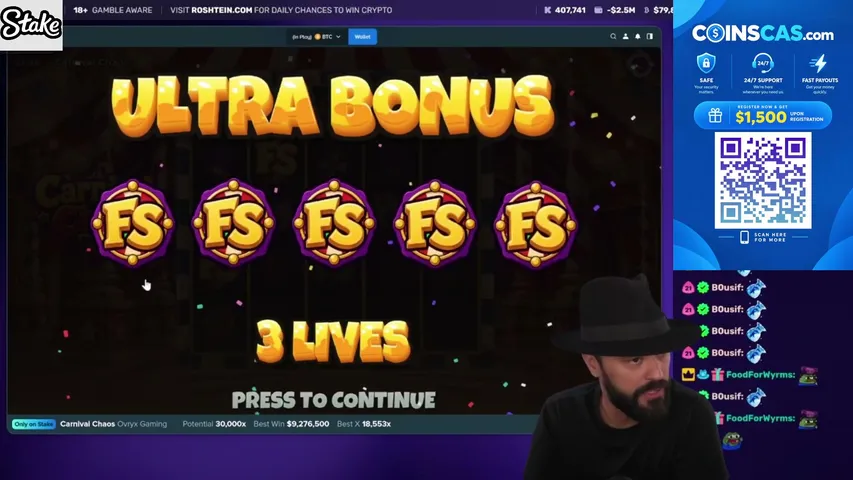 rroshteinn playing Slots & Casino - Live Casino Stream