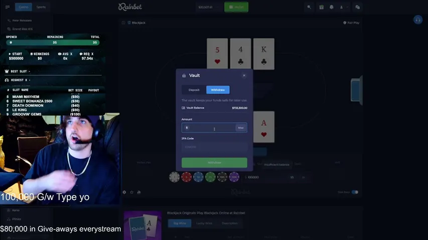 dean5706 playing Slots & Casino - Live Casino Stream