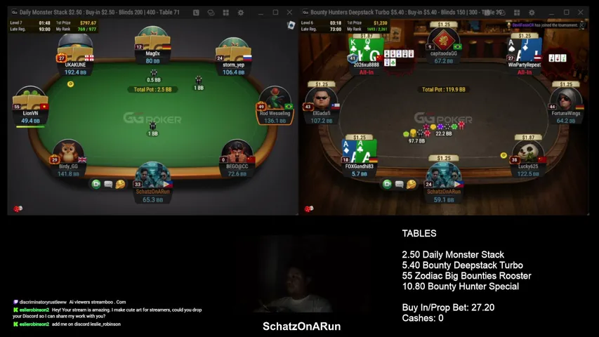 schatzonarun playing Poker - Live Casino Stream