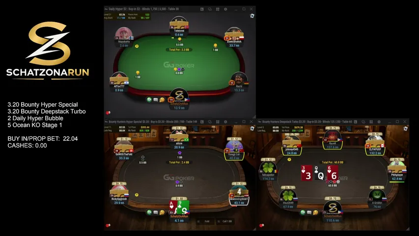 schatzonarun playing Poker - Live Casino Stream
