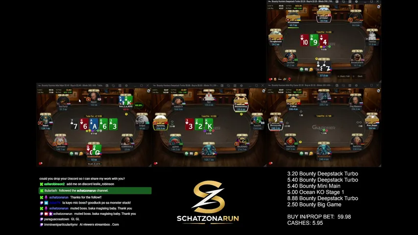 schatzonarun playing Poker - Live Casino Stream