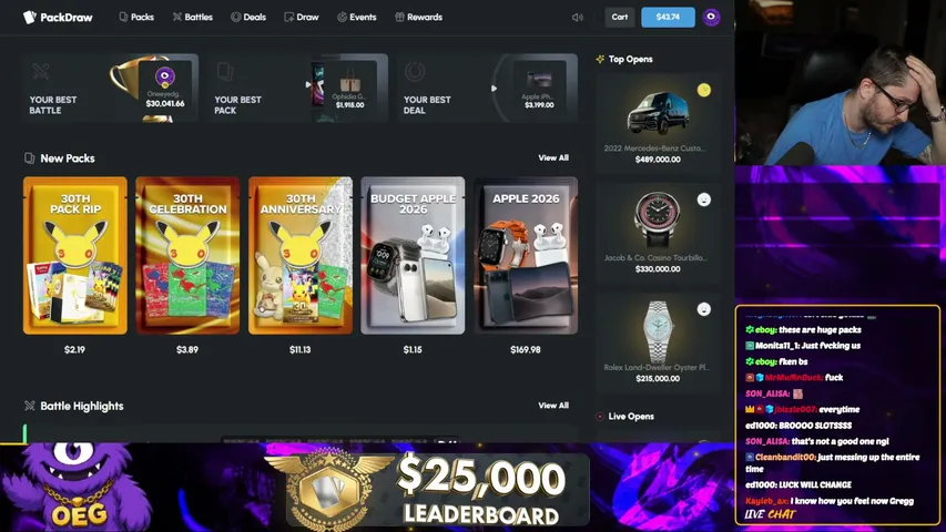 oneeyedgregg playing Slots & Casino - Live Casino Stream