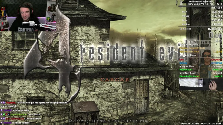 RE4 OG Profesional speedrun derust para !race el mañana | !valka