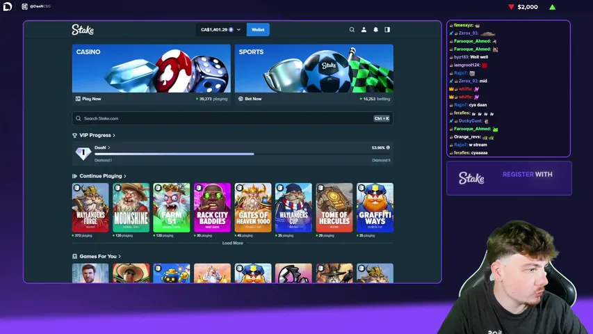 daan playing Slots & Casino - Live Casino Stream