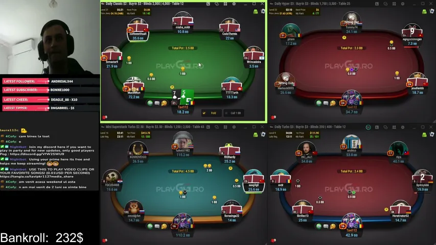 puimic playing Poker - Live Casino Stream