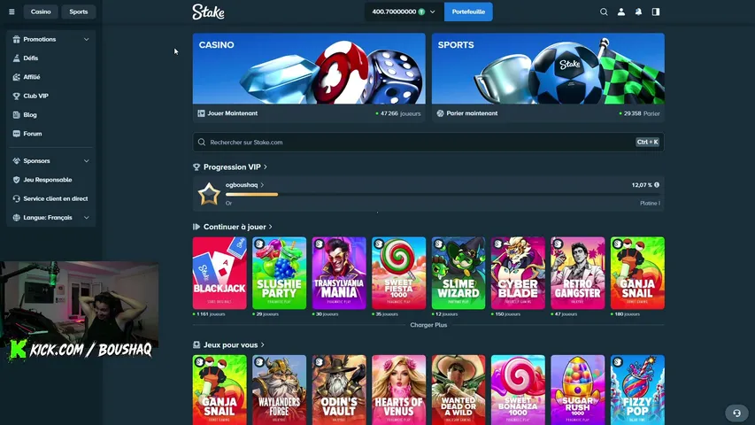 boushaq playing Slots & Casino - Live Casino Stream