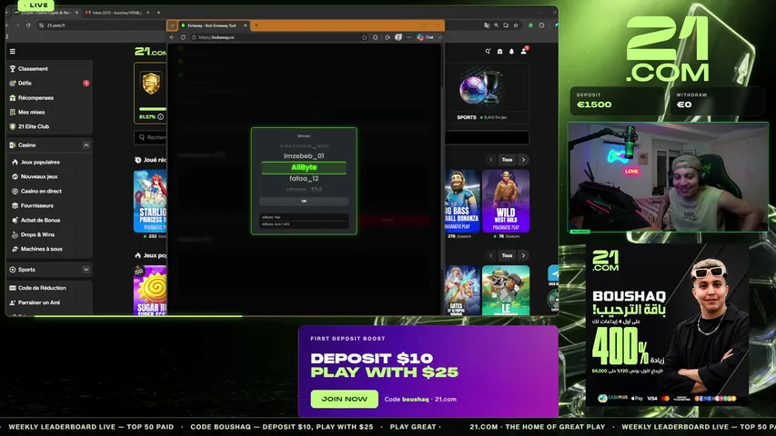 21Casino 1000$ Giveaway | Let's Goooo