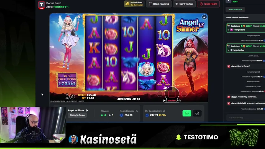 Testotimo playing Slots & Casino - Live Casino Stream