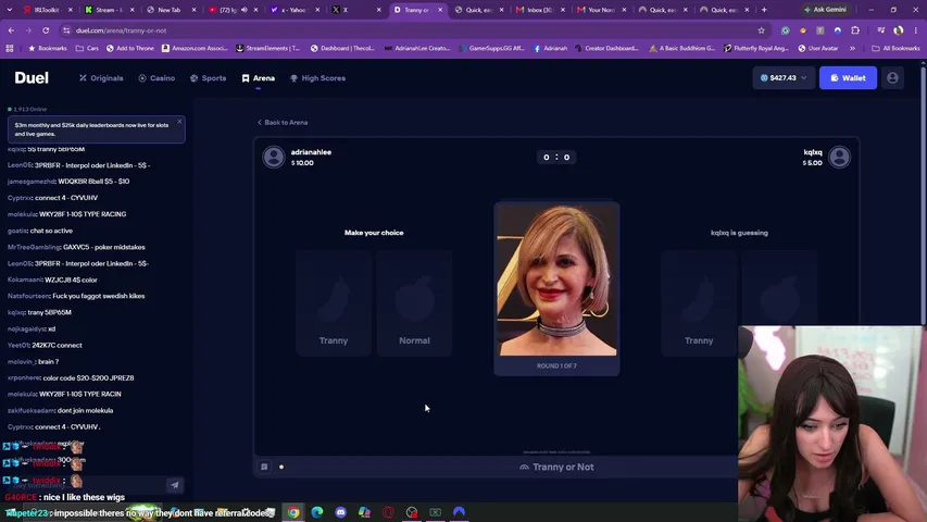 adrianahlee playing Just Chatting - Live Casino Stream