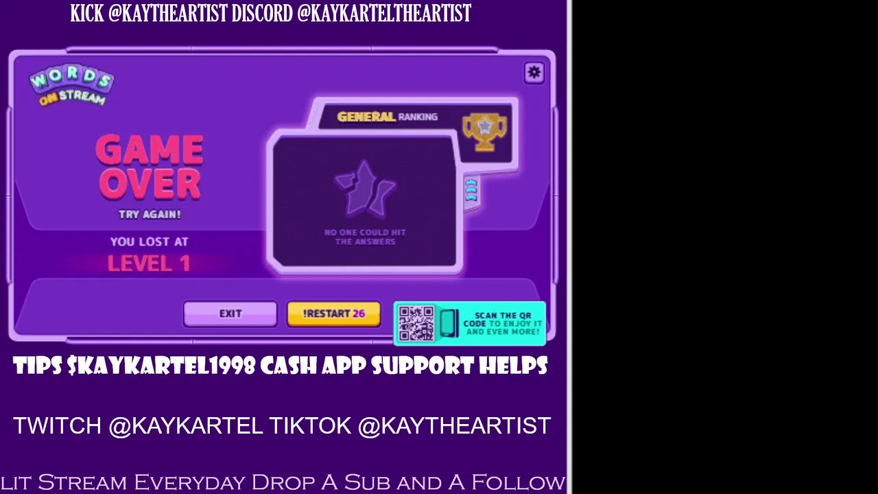 kaykarteltheartist1998 live