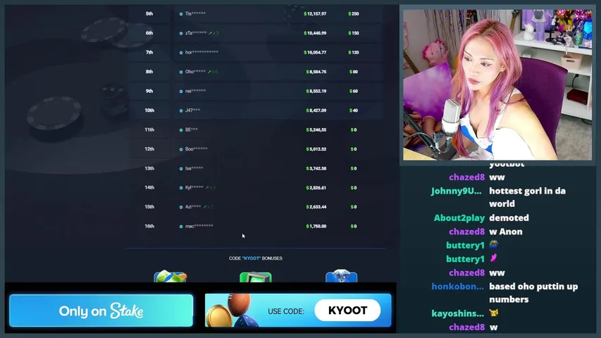 🎰 NEW $10,000 LEADERBOARD! 🤑 + Daily Giveaways! Code KYOOT on Stake 💚 Need help entering? !livechat !stake