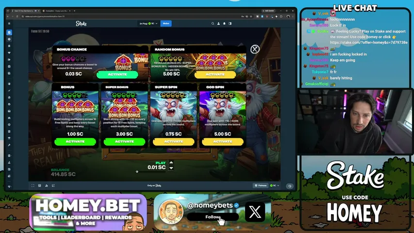 homeybets playing Slots & Casino - Live Casino Stream