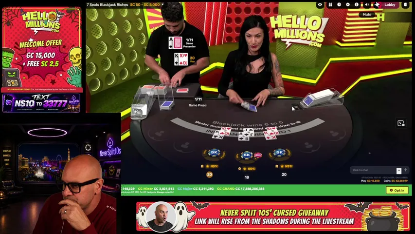 neversplit10s-mrblackjack playing Slots & Casino - Live Casino Stream