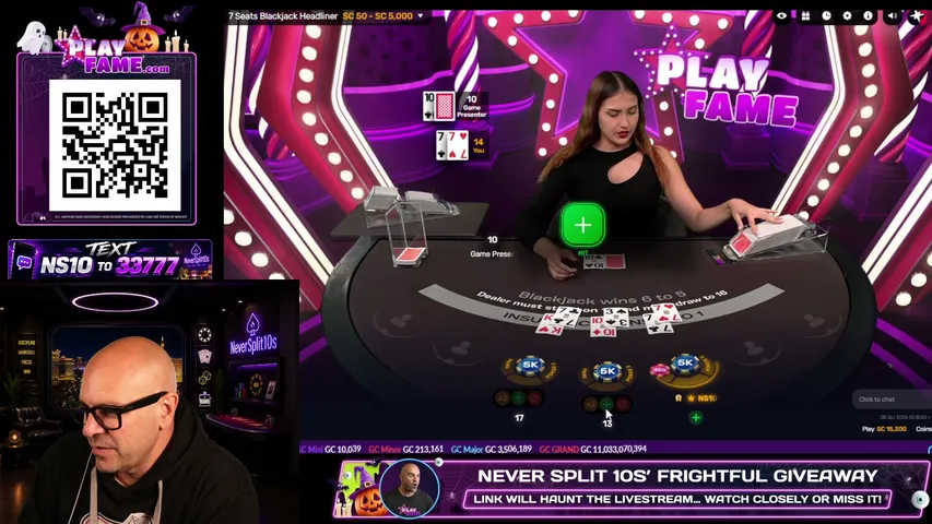 neversplit10s-mrblackjack playing Slots & Casino - Live Casino Stream