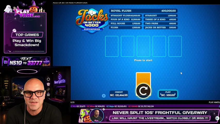 neversplit10s-mrblackjack playing Slots & Casino - Live Casino Stream