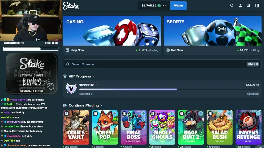 funnyhoodvidz playing Slots & Casino - Live Casino Stream