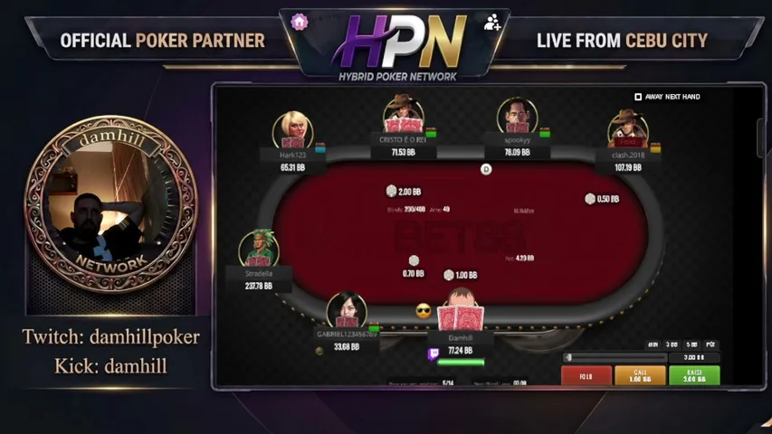 damhill playing Poker - Live Casino Stream