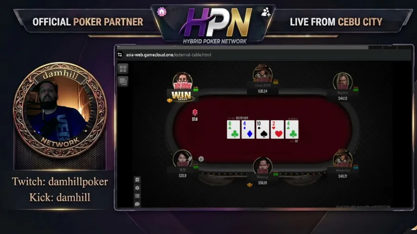 damhill playing Poker - Live Casino Stream