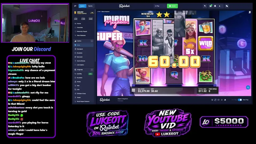 luke0tt playing Slots & Casino - Live Casino Stream