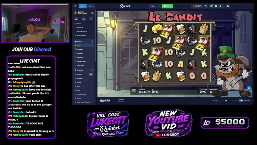 luke0tt playing Slots & Casino - Live Casino Stream