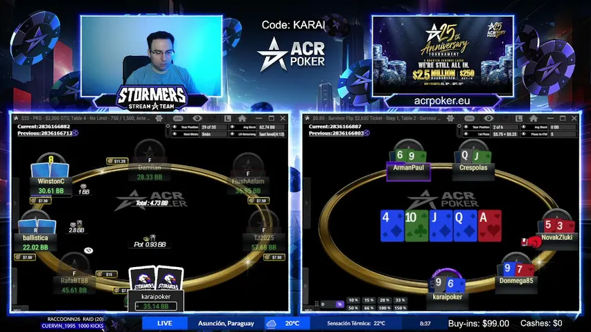 karaipoker playing Poker - Live Casino Stream
