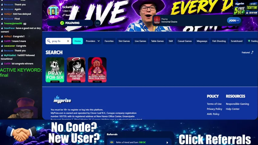 tickettime playing Slots & Casino - Live Casino Stream