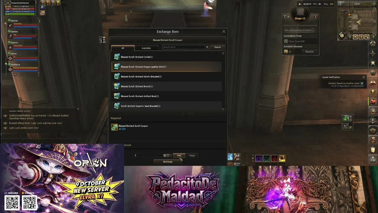 Ven y Juega Lineage 2 Elyra X1