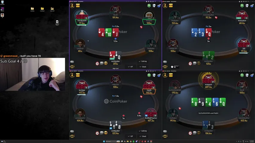 austinpoker playing Poker - Live Casino Stream