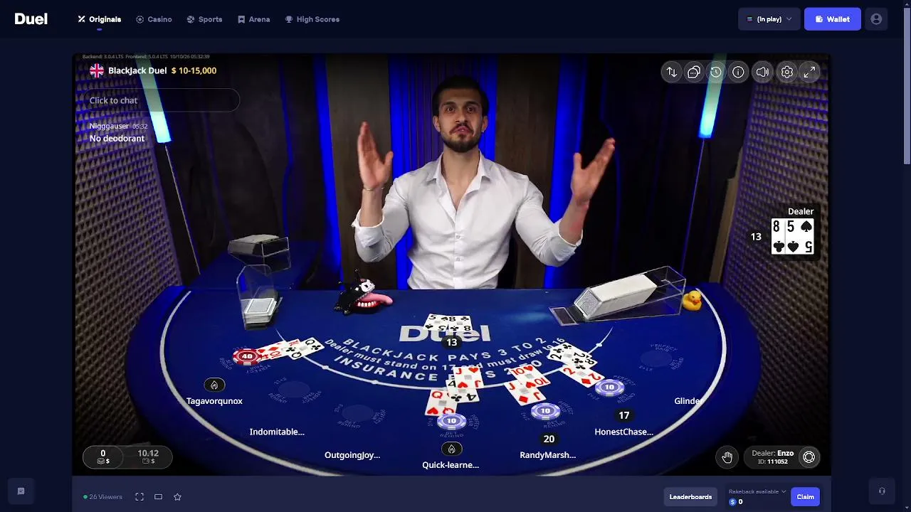 DuelBlackjackk live
