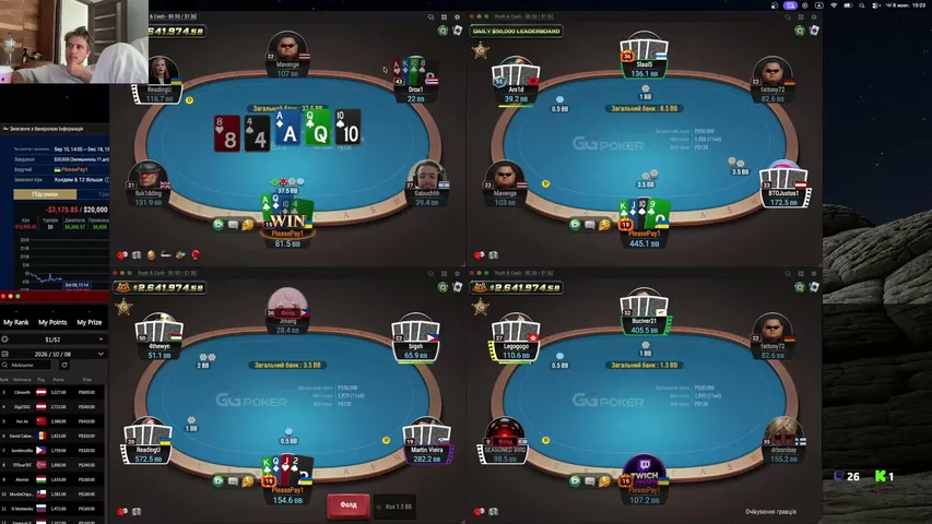 pleasepay1 playing Poker - Live Casino Stream