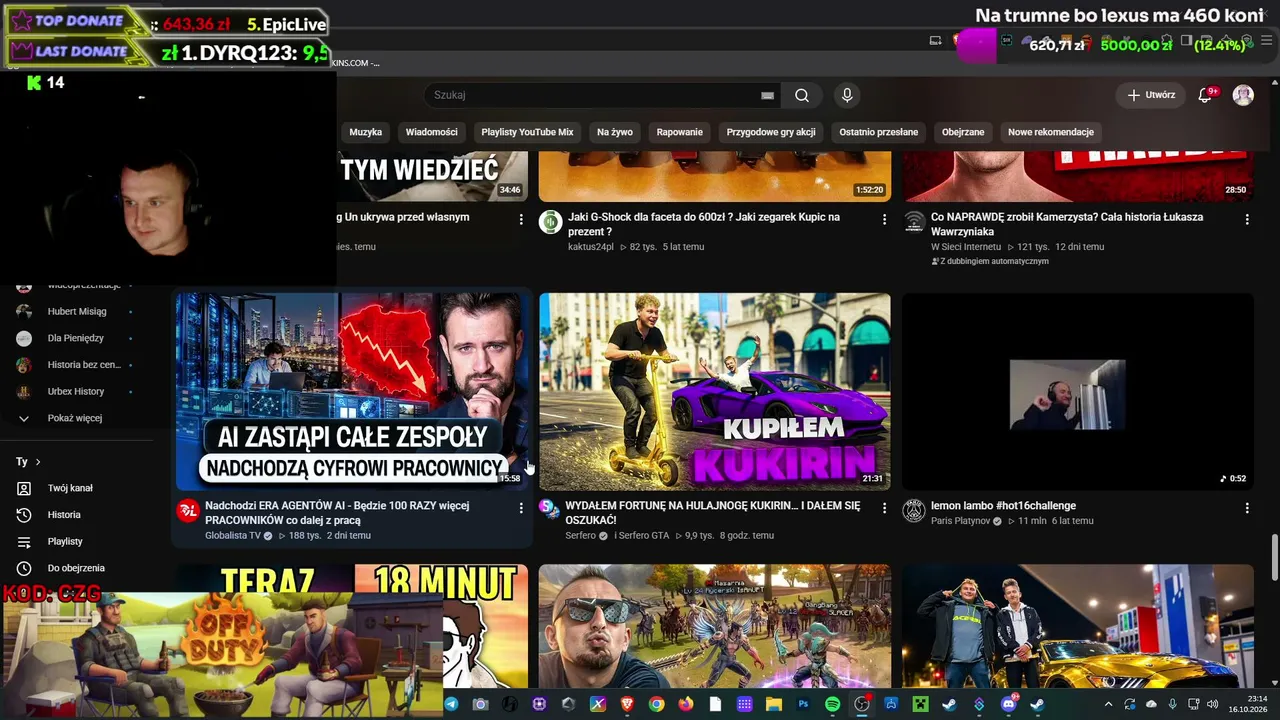 Czerygamer live
