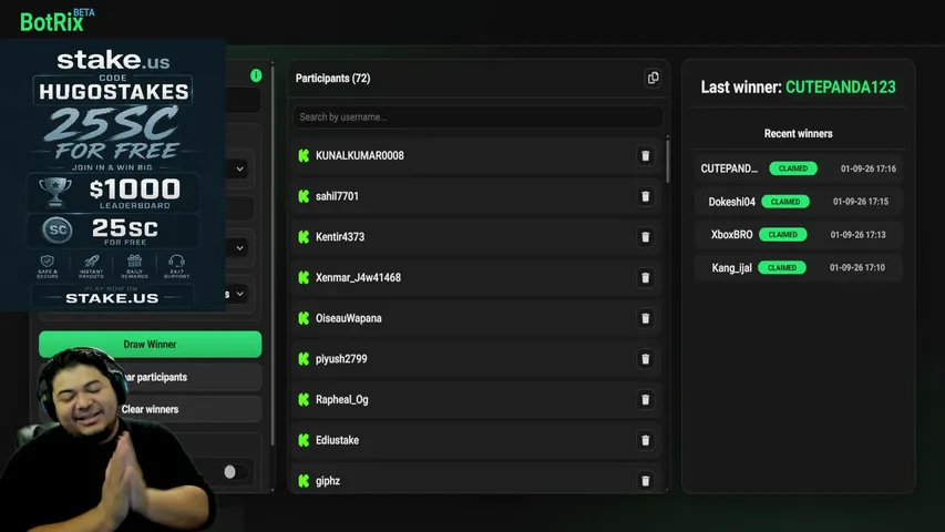 STAKE GIVEAWAYS TO THE CHAT !STAKE USE CODE HUGOSTAKES