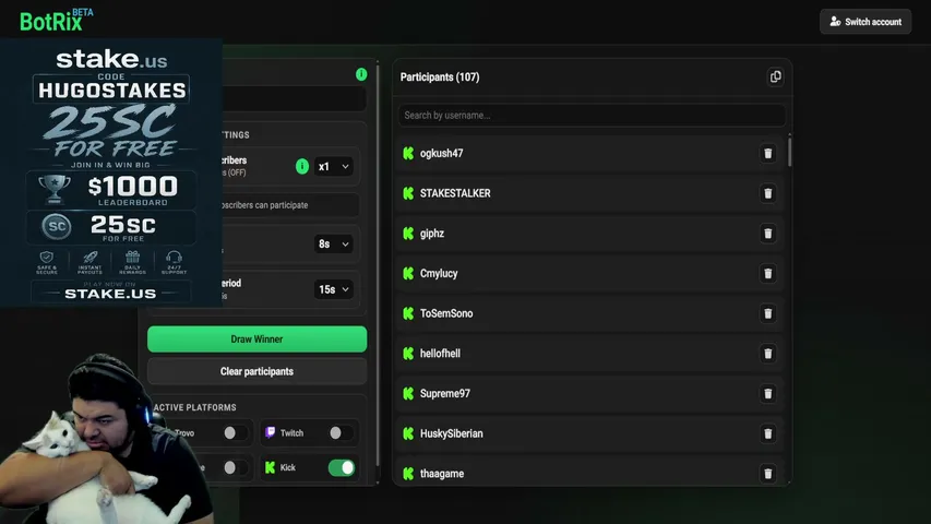 HugoSG1 playing Slots & Casino - Live Casino Stream