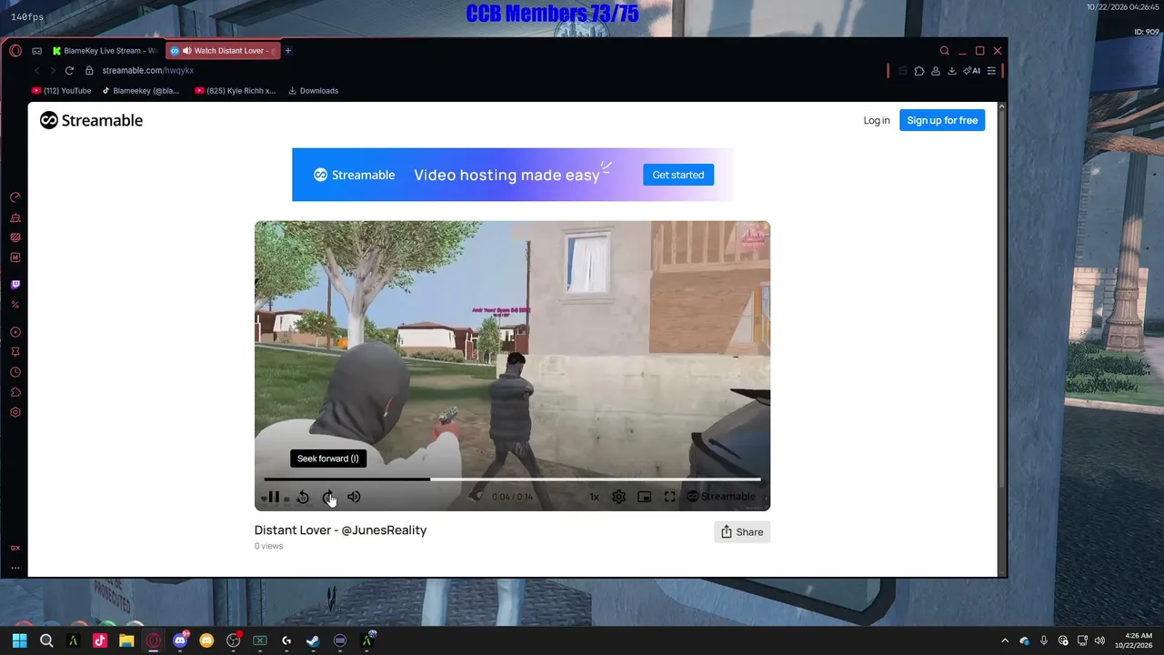 BlameKey live stream