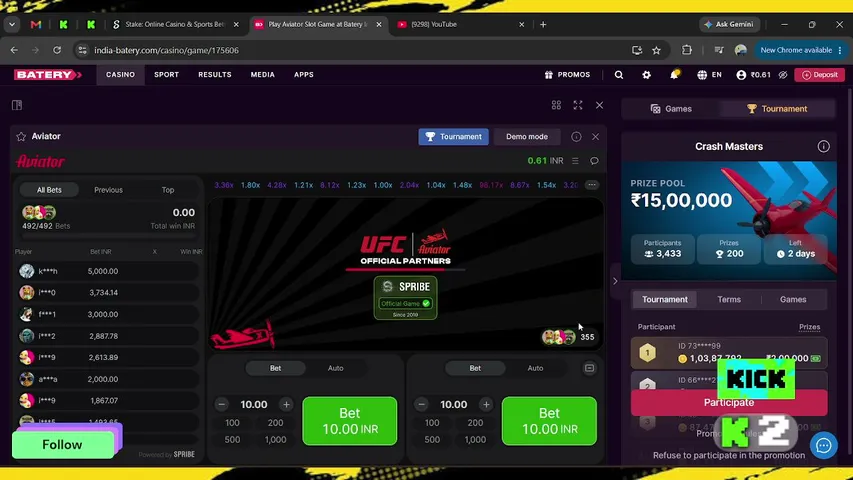 abhilakraa playing Slots & Casino - Live Casino Stream