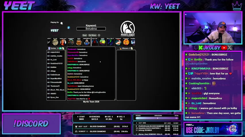 jKolby playing Slots & Casino - Live Casino Stream