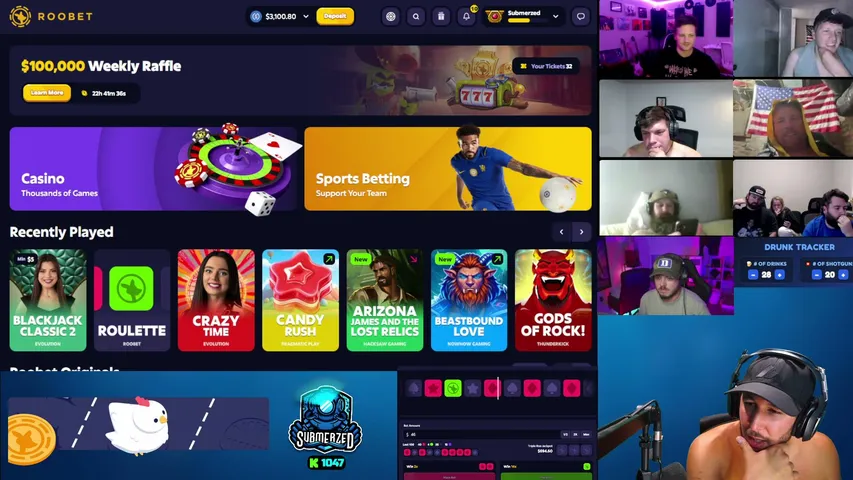 18+🎰💰 BLACK JACK NIGHT W/ THE BOYS | PLAYER PROPS  | !roobet !discord !socials