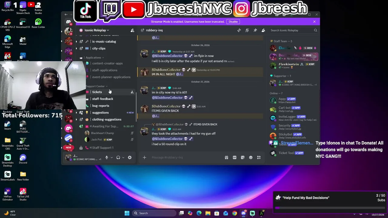 jbreeshnyc live stream