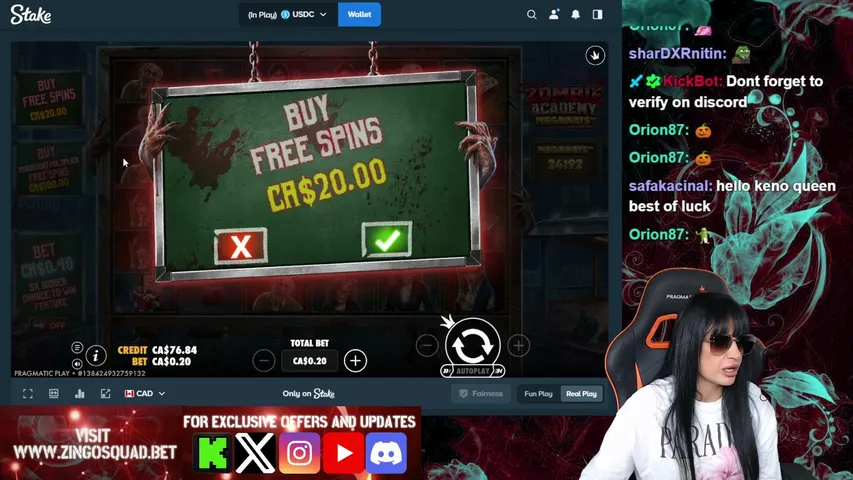 zingosquad playing Slots & Casino - Live Casino Stream