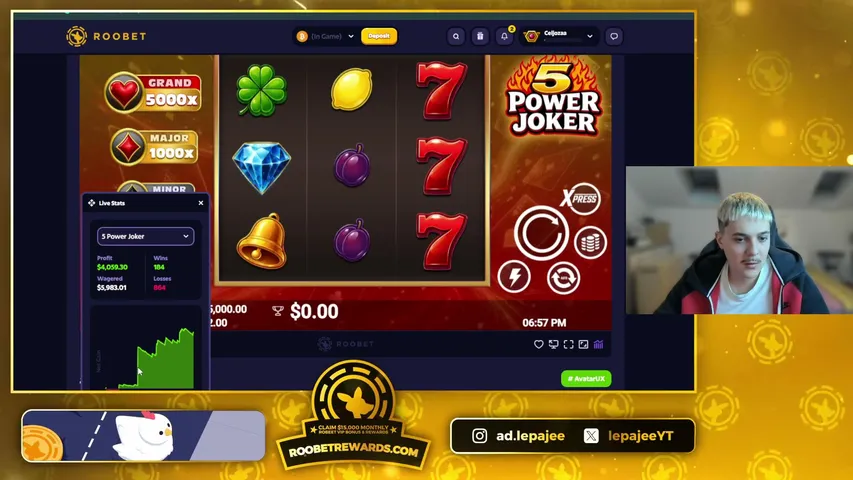 Celjozaa playing Slots & Casino - Live Casino Stream