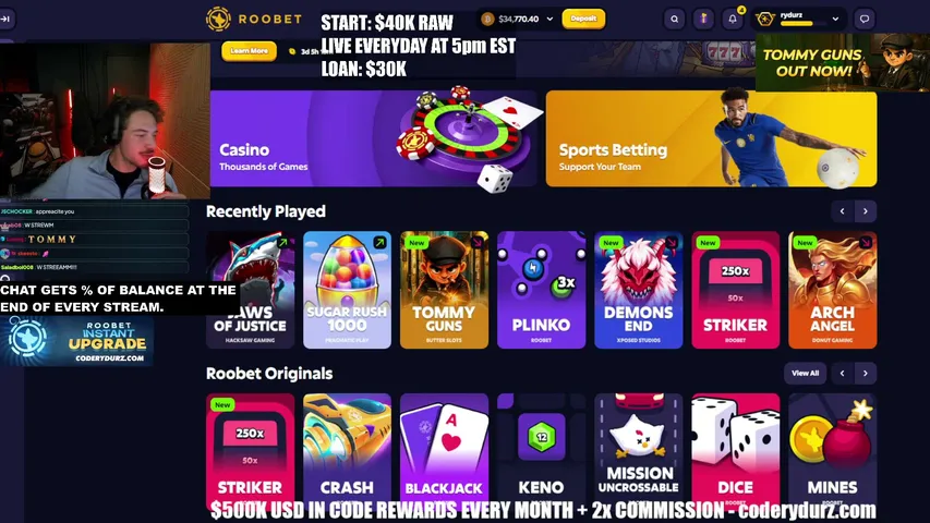 rydurz playing Slots & Casino - Live Casino Stream