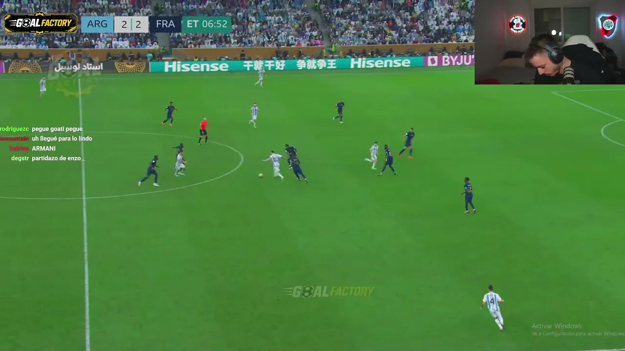 VIENDO EL PARTIDO COMPLETO DE ARGENTINA-FRANCIA EN QATAR