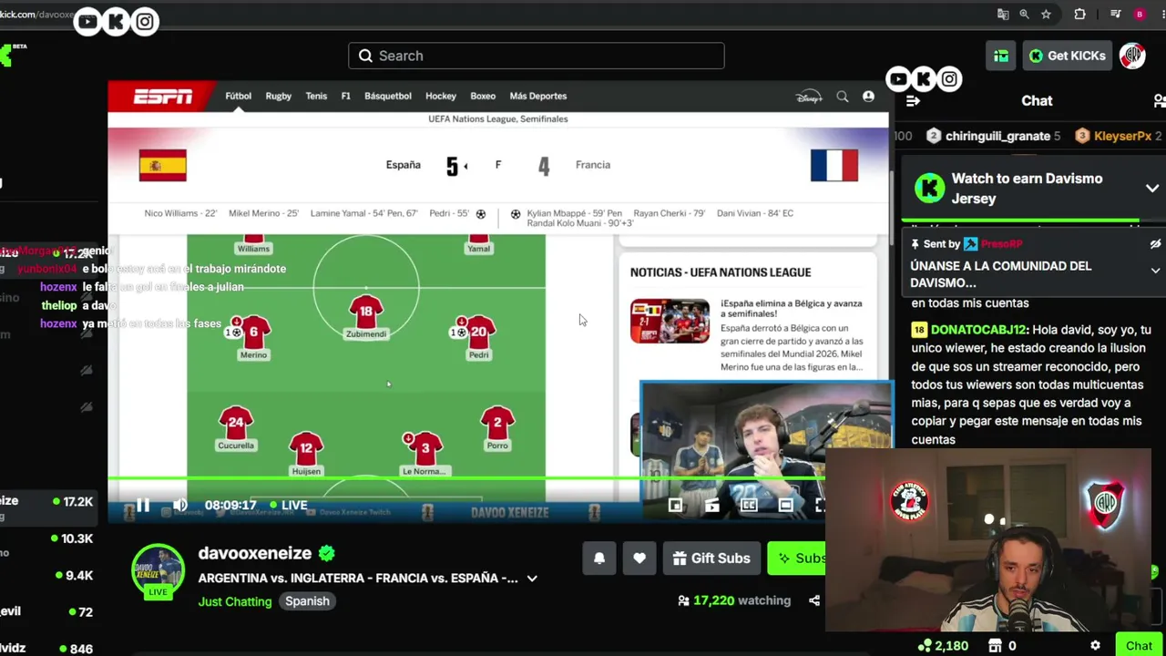 DE VUELTA EN STREAM!!! PREVIA ARGENTINA-INGLATERRA, ESPAÑA-FRANCIA Y RIVER-ALDOSIVI. VENITE!!!
