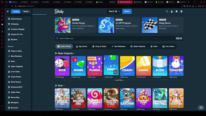 lisping playing Slots & Casino - Live Casino Stream
